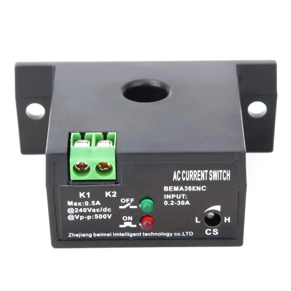 YWBL-WH AC Current Sensing Switch, 0.2-30A Self-Powered Monitoring Relay, Normally Closed, Industrial Control Equipment Sensor - view 3