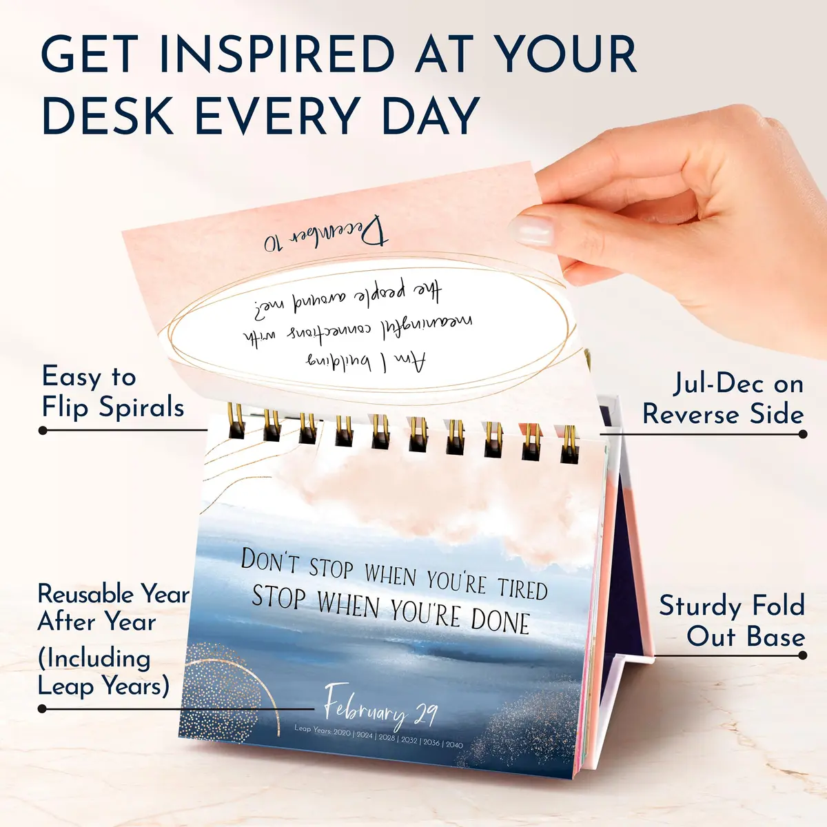 RYVE Motivational Calendar Quotes & Reflections | Inspirational Gift for Women, Perpetual Daily Affirmations (5 in x 4 in) - view 5