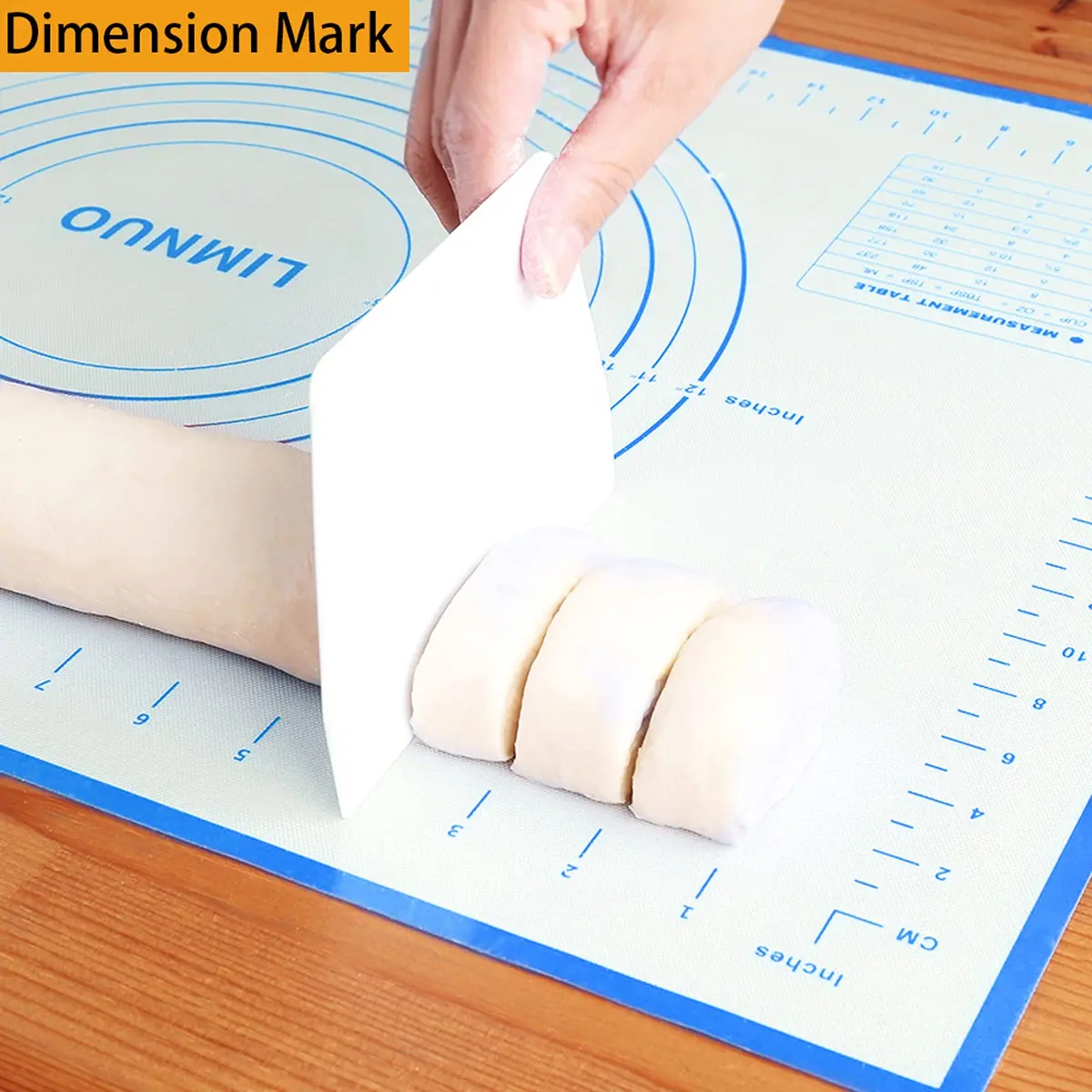 LIMNUO Silicone Baking Mat 24" x 16" | Non Stick, Thick, Reinforced Fiberglass (70-120c) - view 6