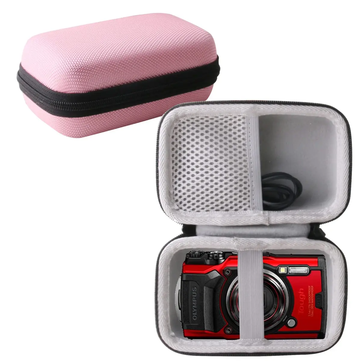 WERJIA Hard Carrying Case for Olympus Tough TG-7/TG-6/TG-5/TG-4 Digital Camera Case (Pink) | Compact & Lightweight Travel Storage - main product image