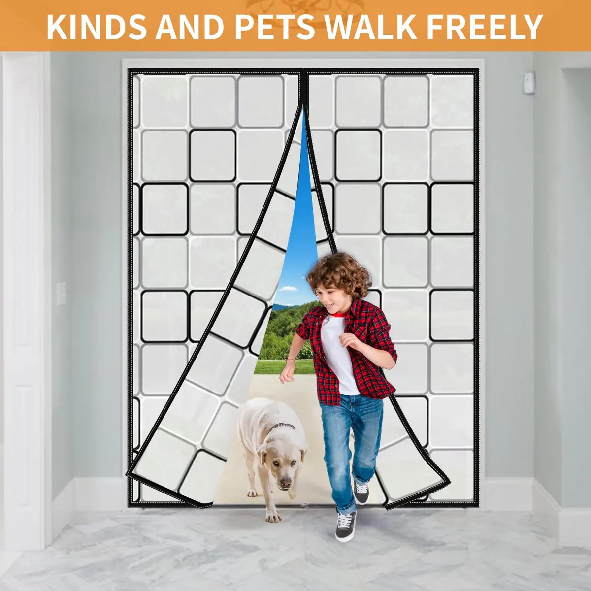 PICK FOR LIFE Insulated Magnetic Door Curtain 72x80 inches | Thermal Self-Closing Door Cover for French & Patio Doors - view 9