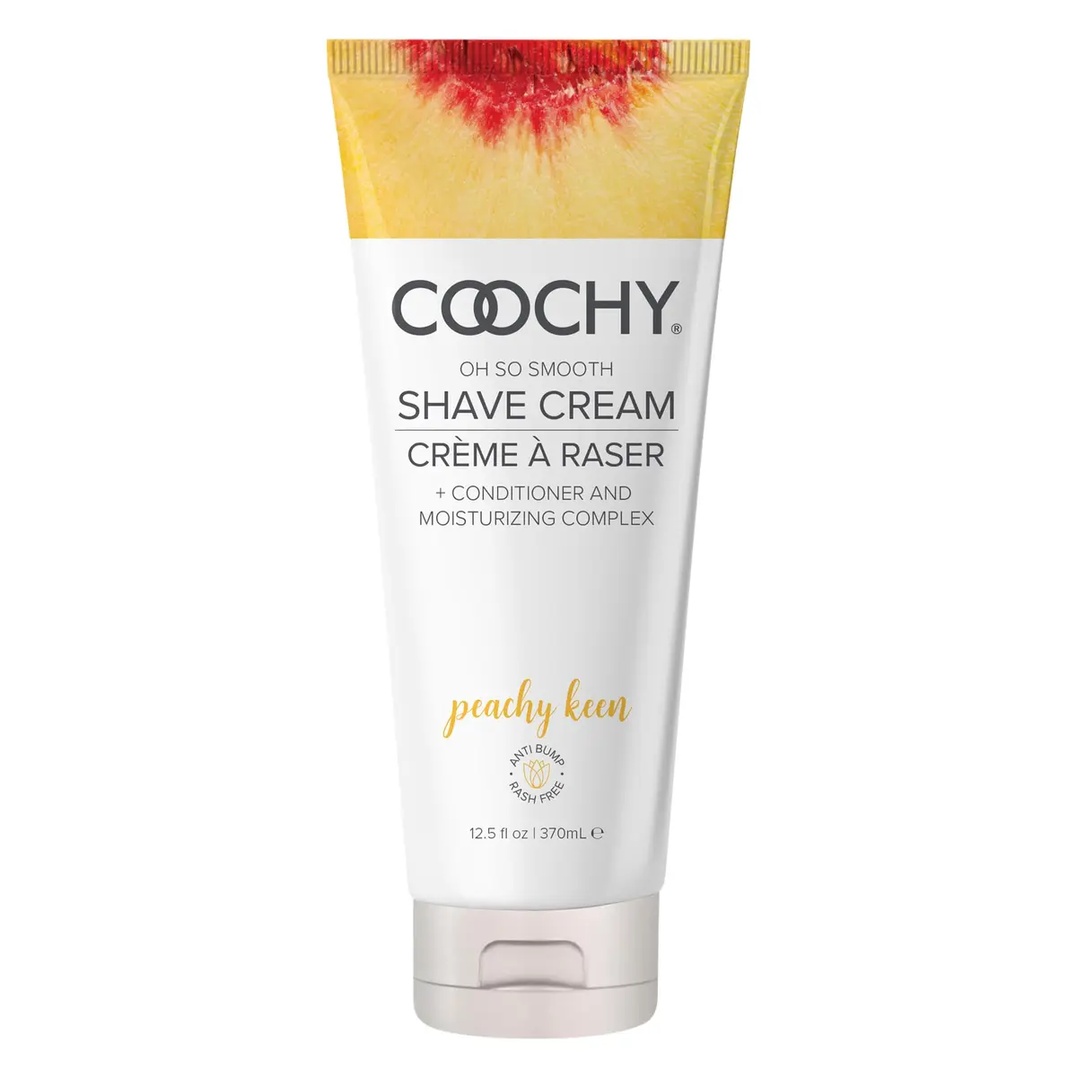 Coochy Shave Cream - Moisturizing Shave Lotion - Gentle Intimate Shaving Cream - For Bikini Area, Underarms, Legs & More - Rash-Free, Hydrating Formula - Peachy Keen, 12.5 oz - main product image