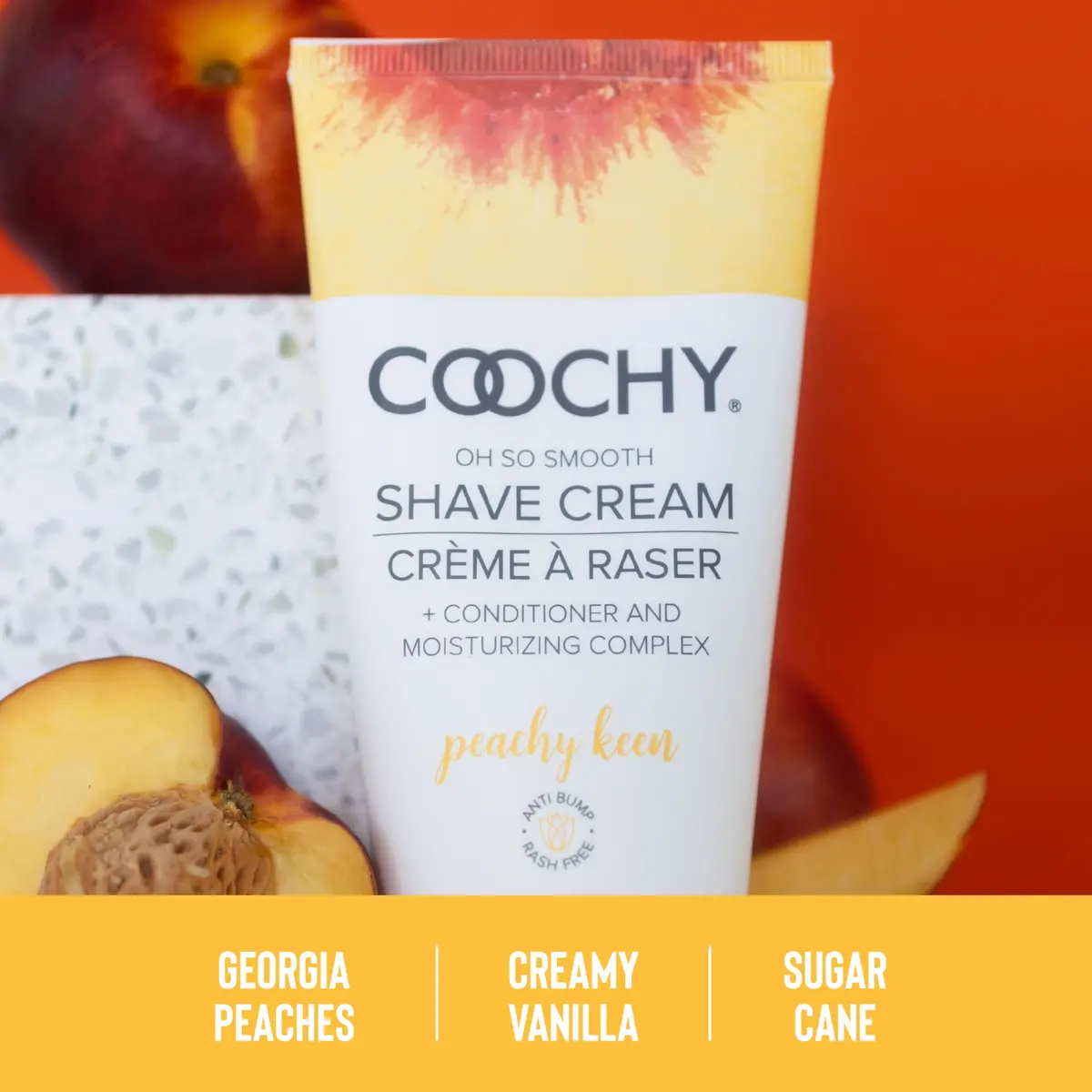 Coochy Shave Cream - Moisturizing Shave Lotion - Gentle Intimate Shaving Cream - For Bikini Area, Underarms, Legs & More - Rash-Free, Hydrating Formula - Peachy Keen, 12.5 oz - view 5