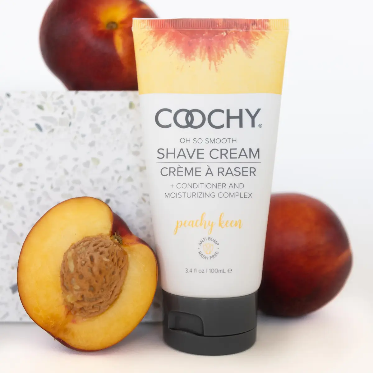 Coochy Shave Cream - Moisturizing Shave Lotion - Gentle Intimate Shaving Cream - For Bikini Area, Underarms, Legs & More - Rash-Free, Hydrating Formula - Peachy Keen, 12.5 oz - view 3