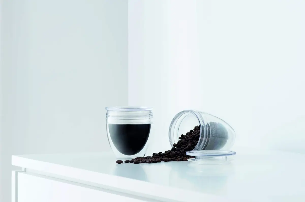 Bodum 10oz Pavina Reusable Double Wall Tumblers with Lid, BPA-Free Plastic, Hot & Cold Drinks, Set of 2 - view 6