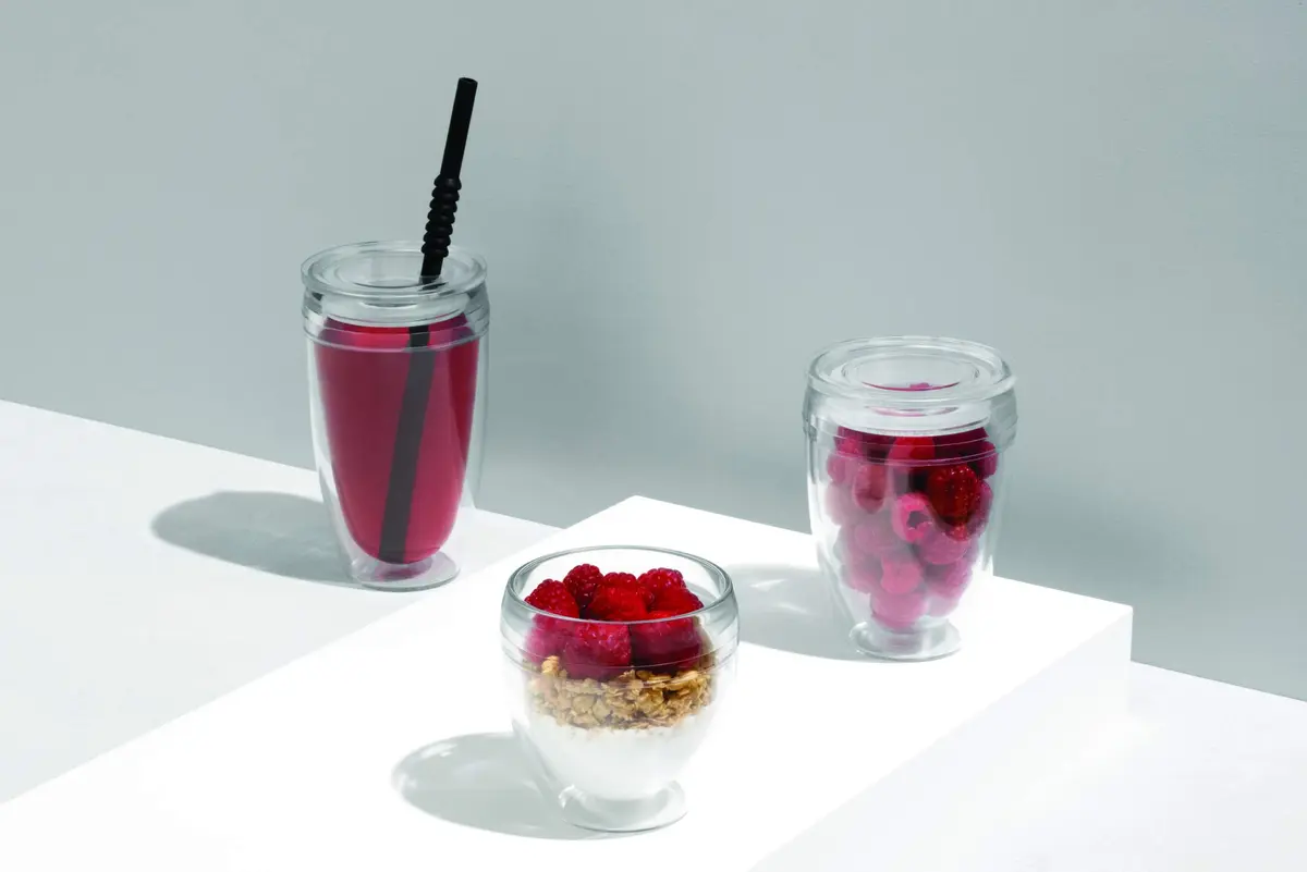 Bodum 10oz Pavina Reusable Double Wall Tumblers with Lid, BPA-Free Plastic, Hot & Cold Drinks, Set of 2 - view 7