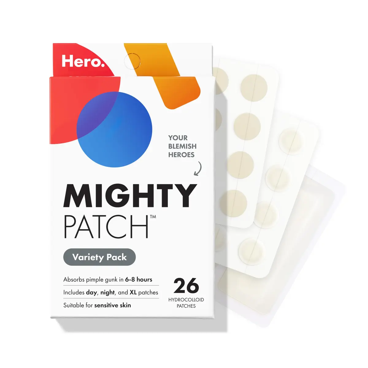 Mighty Patch Acne Pimple Patches 26 Ct | Hydrocolloid Skin Care for Clearer Skin - main product image