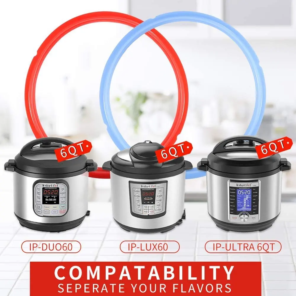 ZoneFly Silicone Sealing Ring for Instant Pot 6 Qt | BPA FREE Food-Grade Silicone Replacement Gasket - view 2