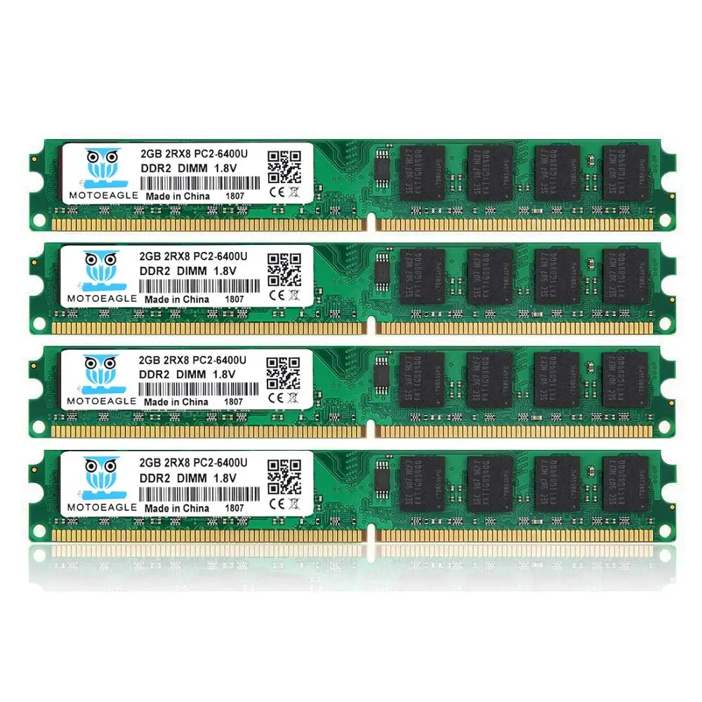 Motoeagle 8GB DDR2 800MHz UDIMM RAM Kit (2x4GB) for Desktop | High Compatibility & Stability - main product image