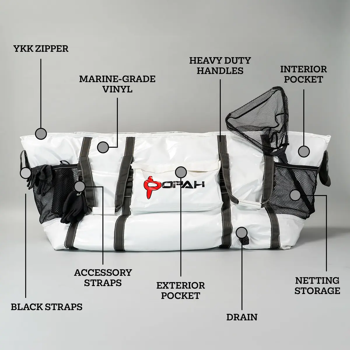 Opah Fathom 7 Insulated Fish Kill Cooler Bag for Cow Tuna | Heavy Duty Marine-Grade Vinyl, 82' L x 30' W x 36' H, Leakproof, UV Resistant - view 8