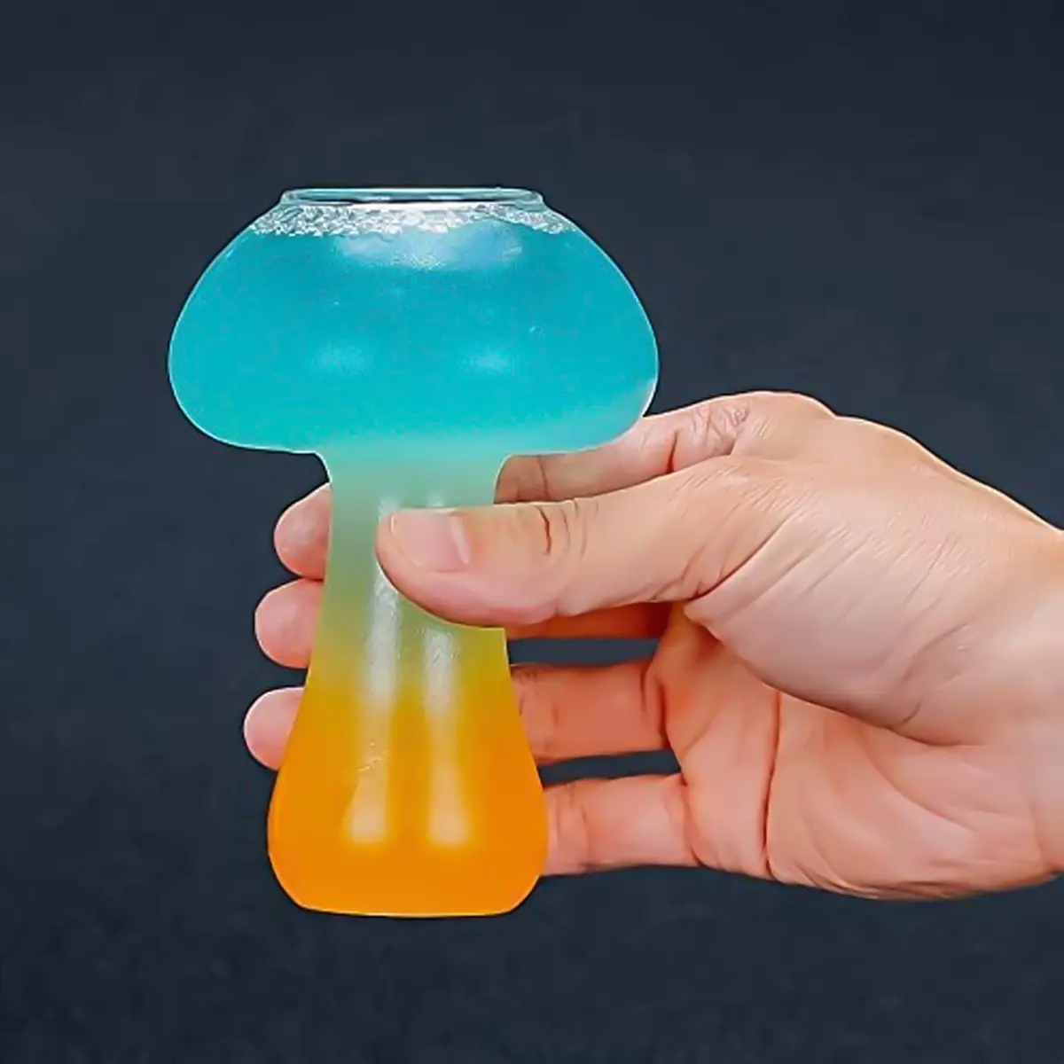 SuproBarware Mushroom Shaped Wine Glasses Set of 2 | 250ml (8.5oz) Clear Cocktail Cups - view 5
