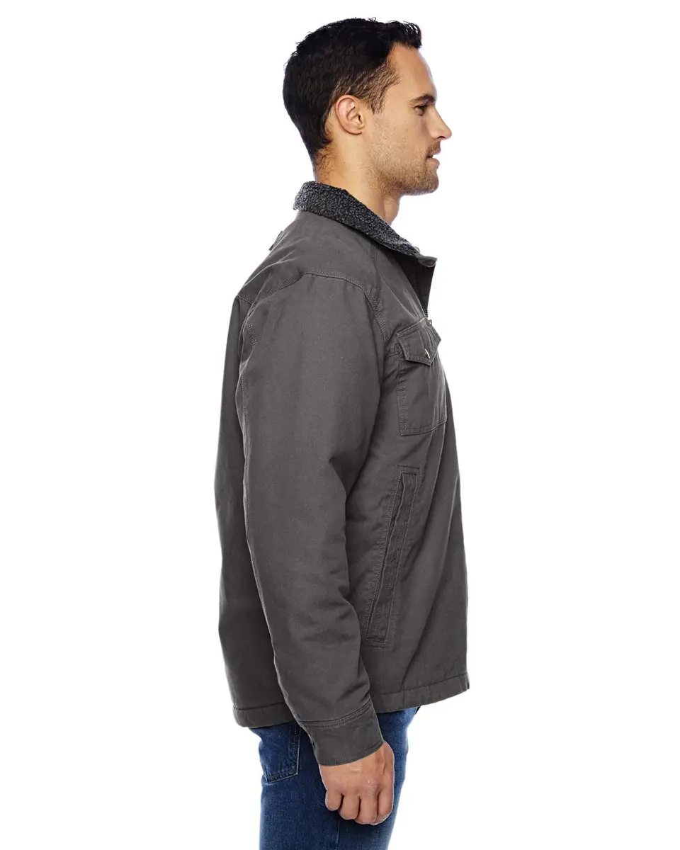 DRI Duck Endeavor Canyon Cloth Canvas Jacket with Sherpa Lining - M - Charcoal | Heavy-duty work outerwear for men in India - main product image