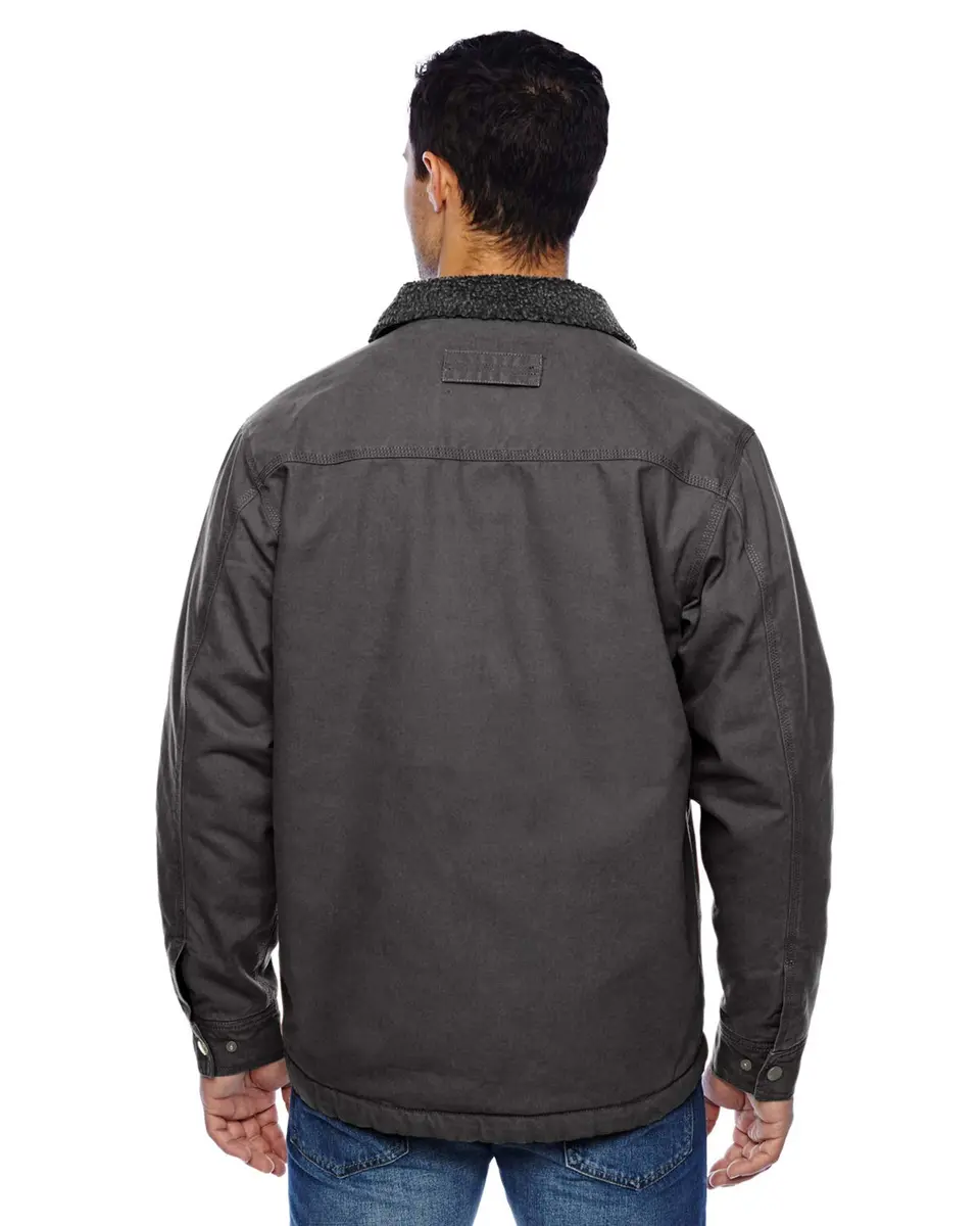DRI Duck Endeavor Canyon Cloth Canvas Jacket with Sherpa Lining - M - Charcoal | Heavy-duty work outerwear for men in India - view 2