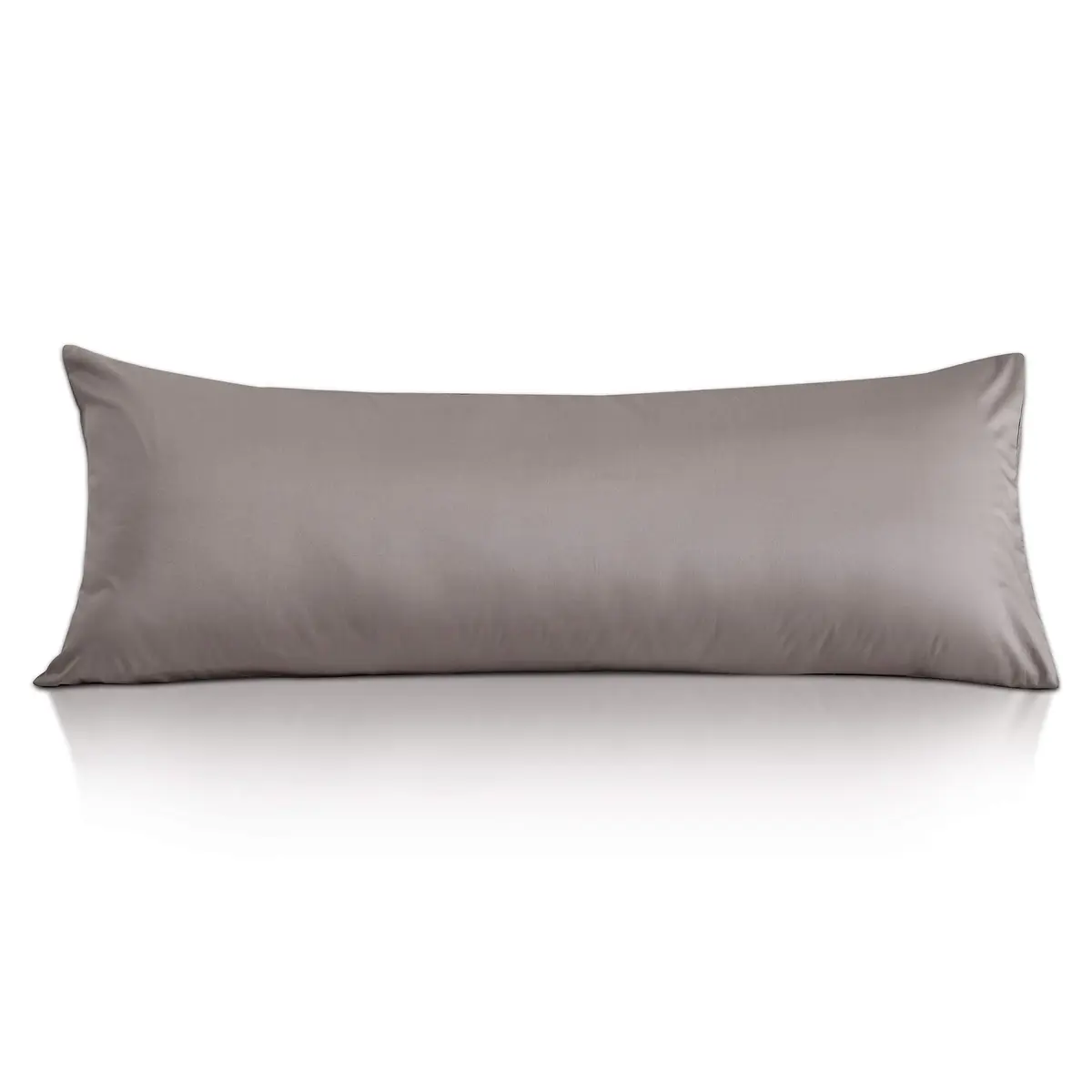 Leeden 100% Cotton Body Pillow Cover 21x54 (53cm x 137cm) | 800 Thread Count Envelope Closure Light Taupe - main product image