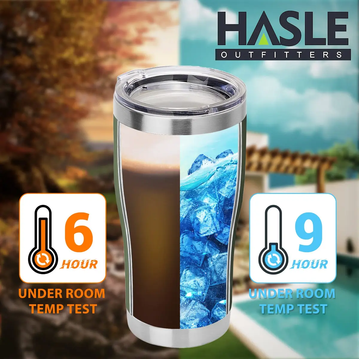HASLE OUTFITTERS 20 oz Tumbler Bulk | Vacuum Insulated Stainless Steel Army Green - view 5