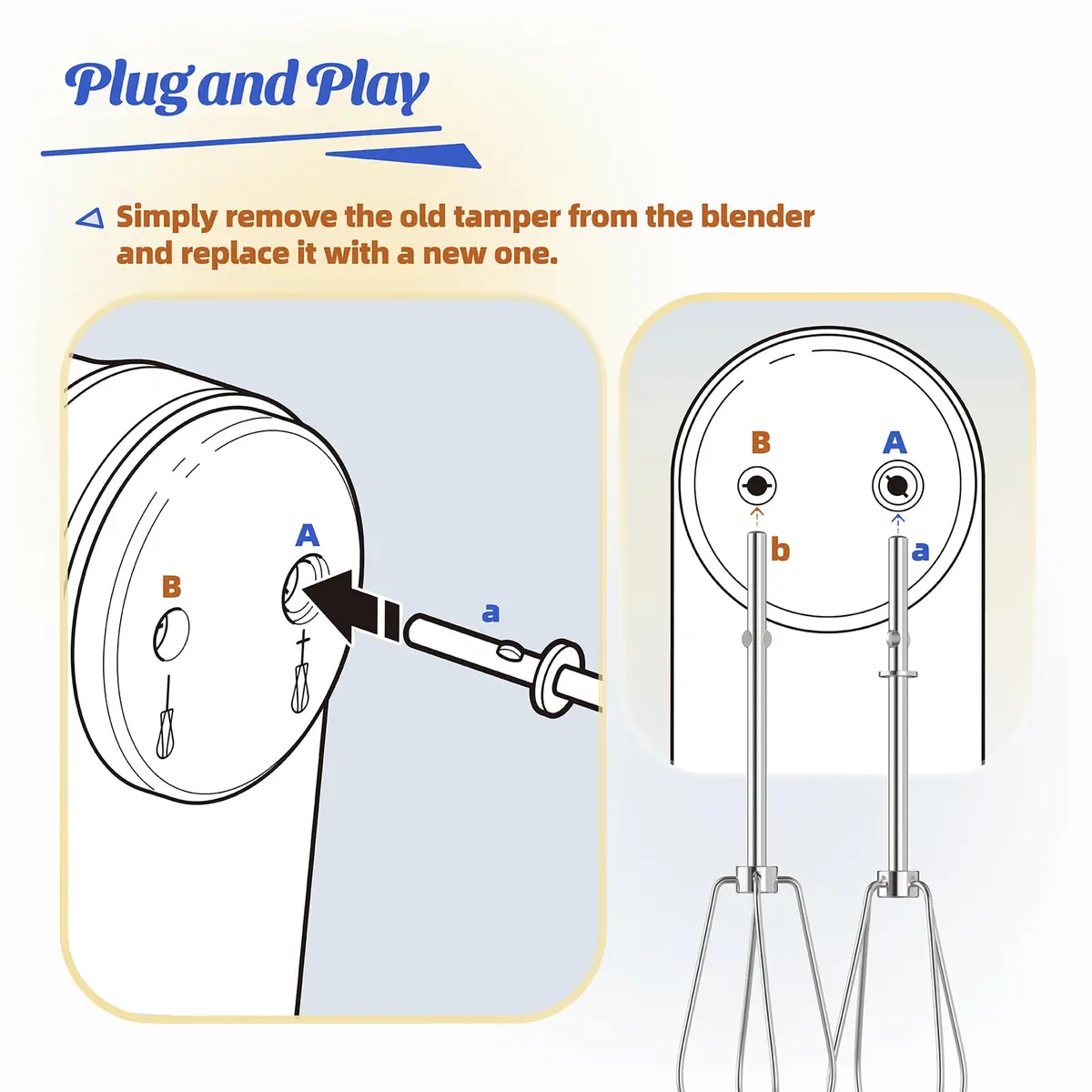 ANTOBLE Hand Mixer Beaters for KitchenAid 2 Pack | Compatible with KHM Series & W10490648 - view 6