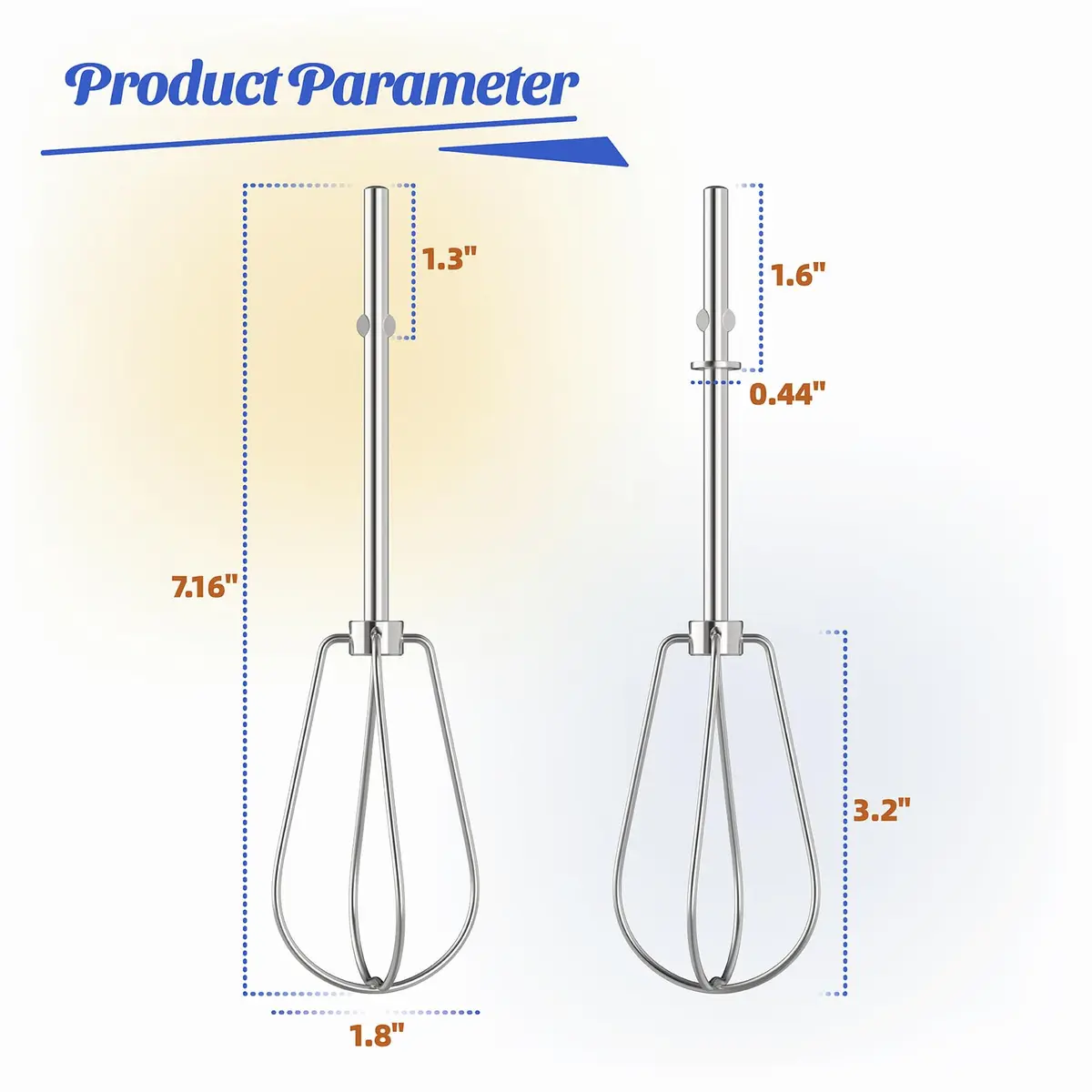 ANTOBLE Hand Mixer Beaters for KitchenAid 2 Pack | Compatible with KHM Series & W10490648 - view 3