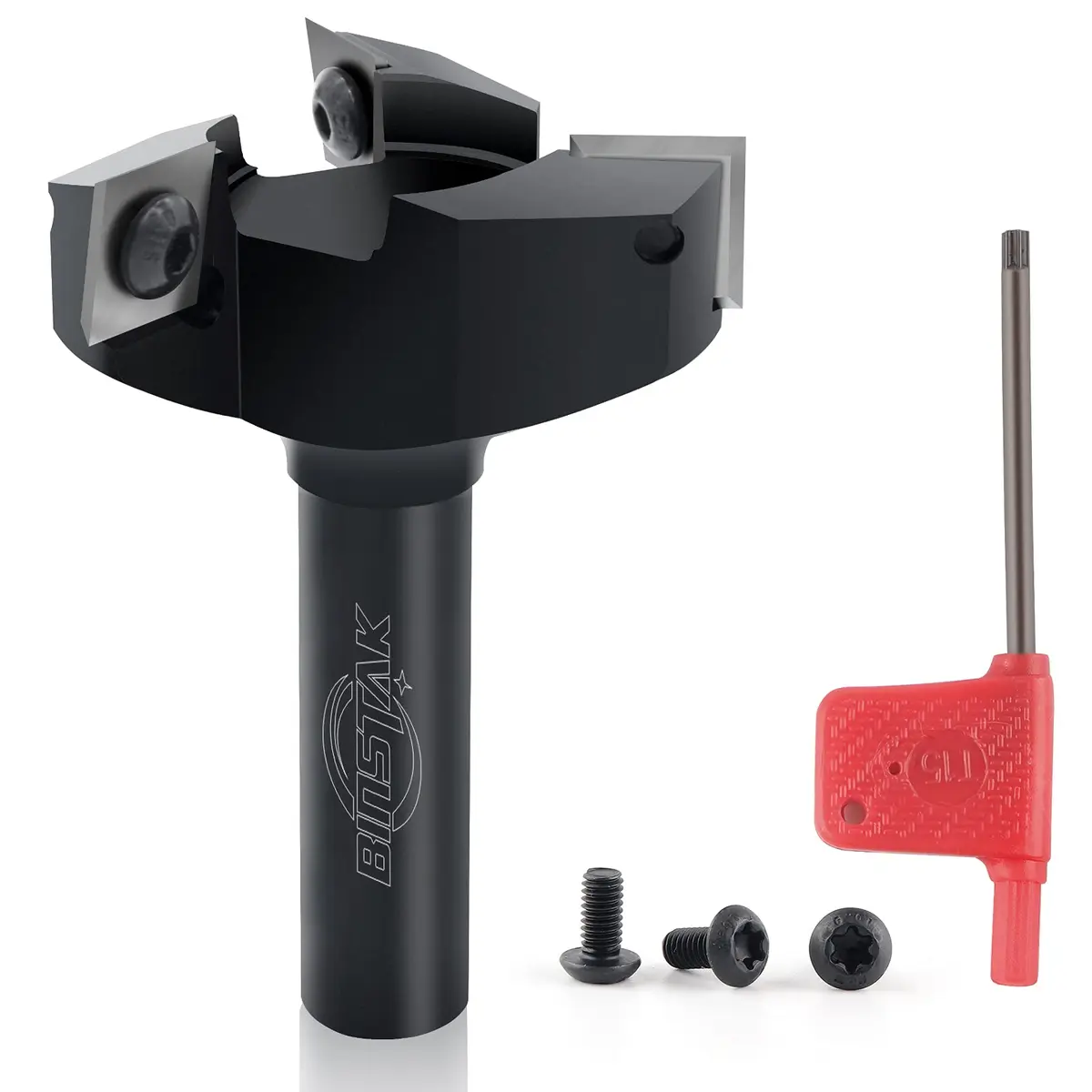 BINSTAK CNC Spoilboard Surfacing Router Bit 1/2" Shank 2" Diameter | Carbide Flat Surface Planer - main product image