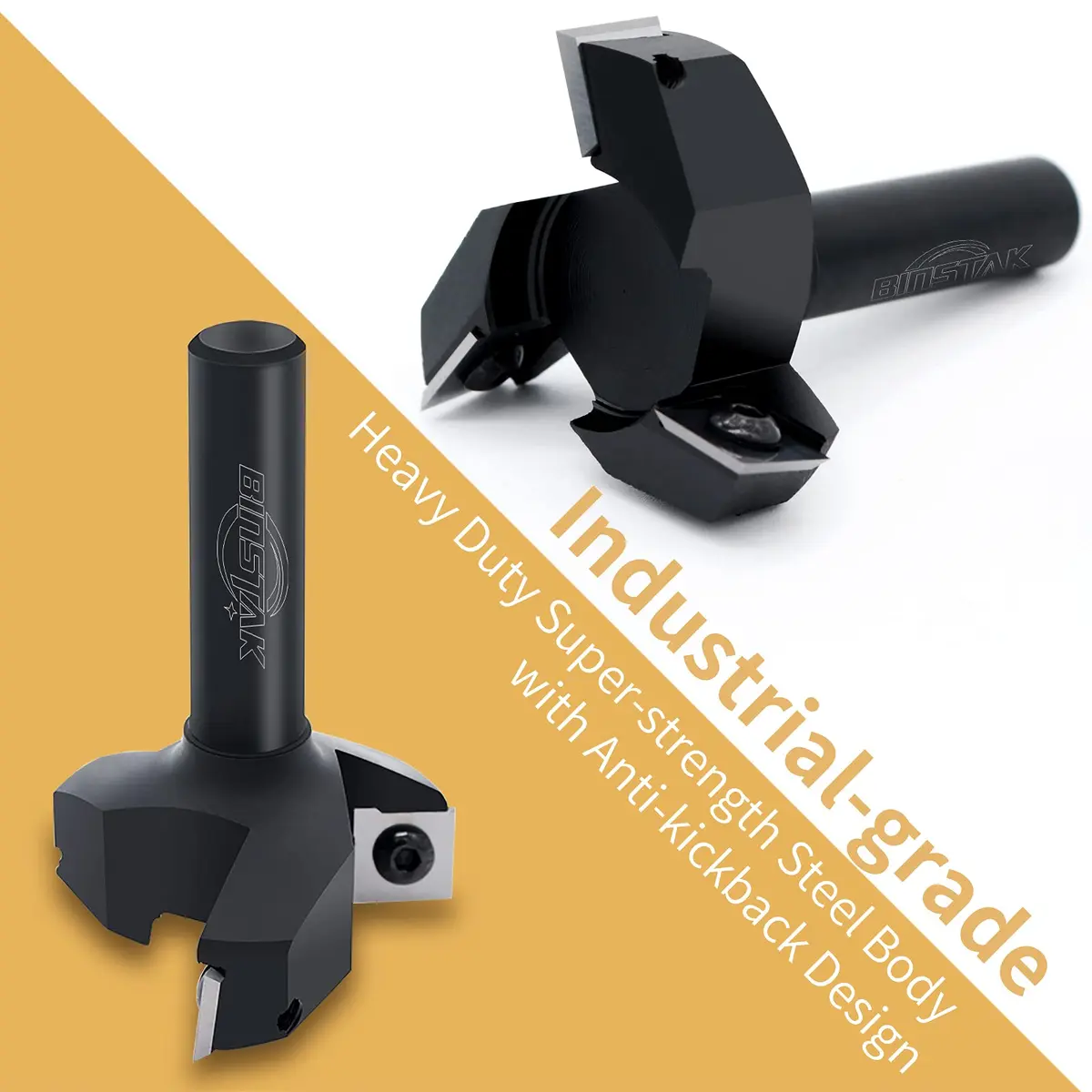 BINSTAK CNC Spoilboard Surfacing Router Bit 1/2" Shank 2" Diameter | Carbide Flat Surface Planer - view 3
