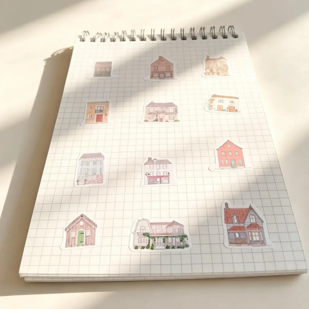 Seasonstorm Cartoon House Kawaii Aesthetic Pastel Art Agenda Journal Planner Stickers | Vibrant, Waterproof, 8x5 inch Sheets - view 4