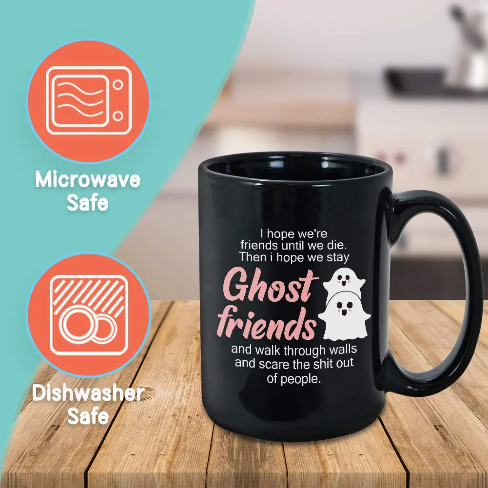 Bubble Hugs Friends Coffee Mug 15 oz | Funny Bestfriend Gift for Long Distance (70-120 chars) - view 2