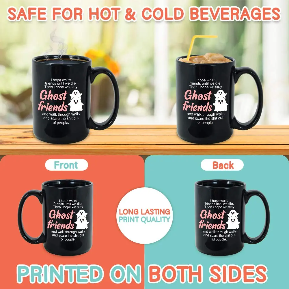 Bubble Hugs Friends Coffee Mug 15 oz | Funny Bestfriend Gift for Long Distance (70-120 chars) - view 3