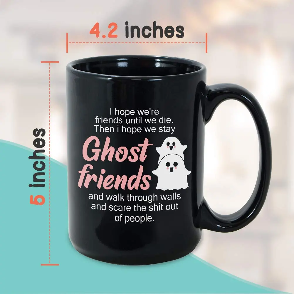 Bubble Hugs Friends Coffee Mug 15 oz | Funny Bestfriend Gift for Long Distance (70-120 chars) - view 4