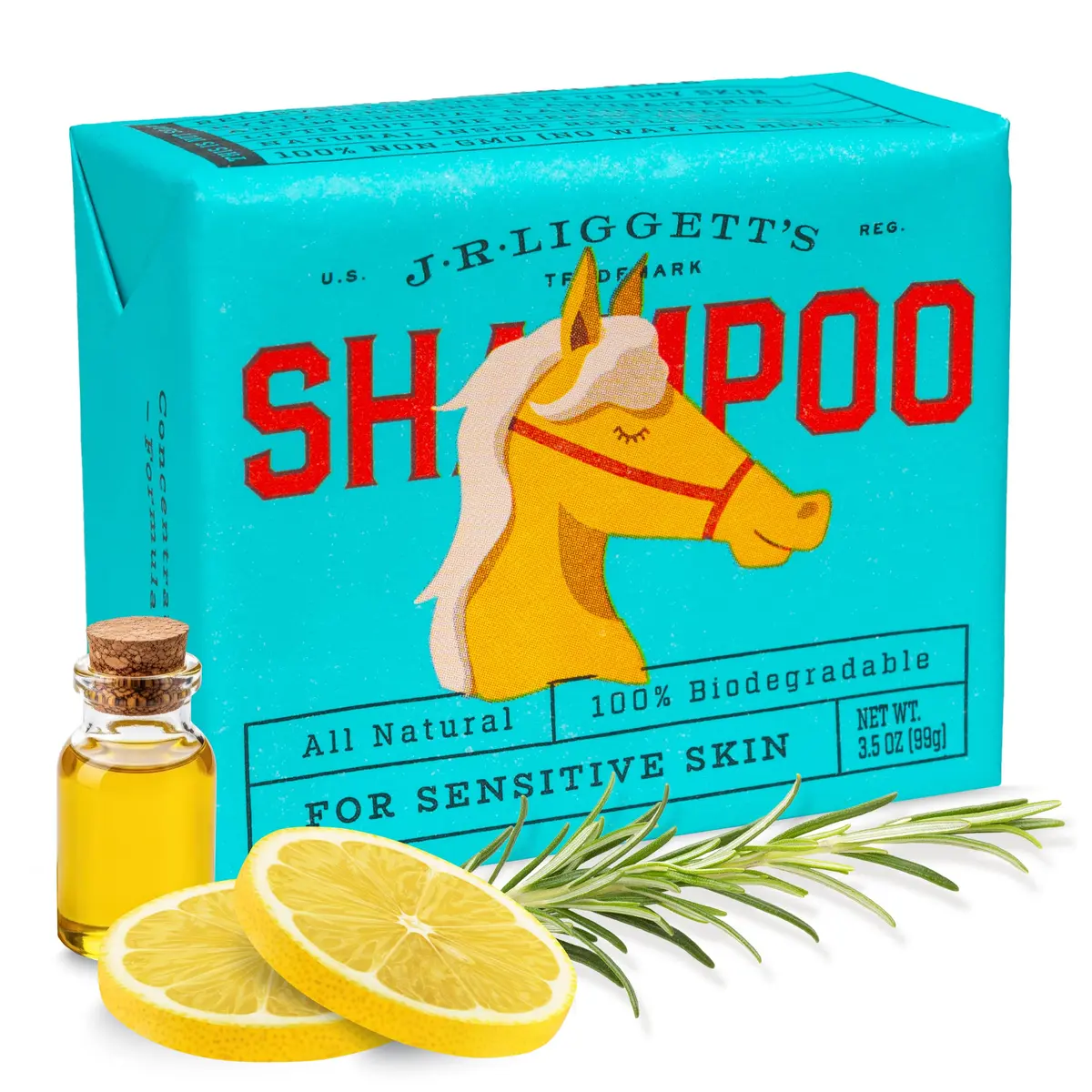 J·R·LIGGETT'S Horse Shampoo Bar 3.5 oz | Gentle, Detergent-Free Coat & Mane Cleanser - main product image