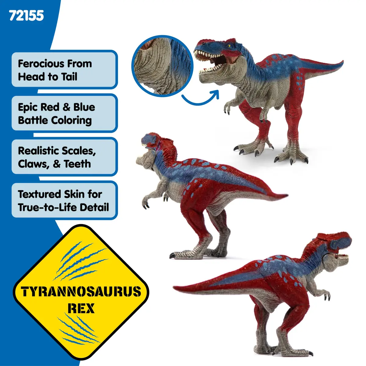 Schleich Tyrannosaurus Rex Toy 15.6 cm (5.5 inch) | Movable Jaw Action Figure for Kids 4+ - view 2