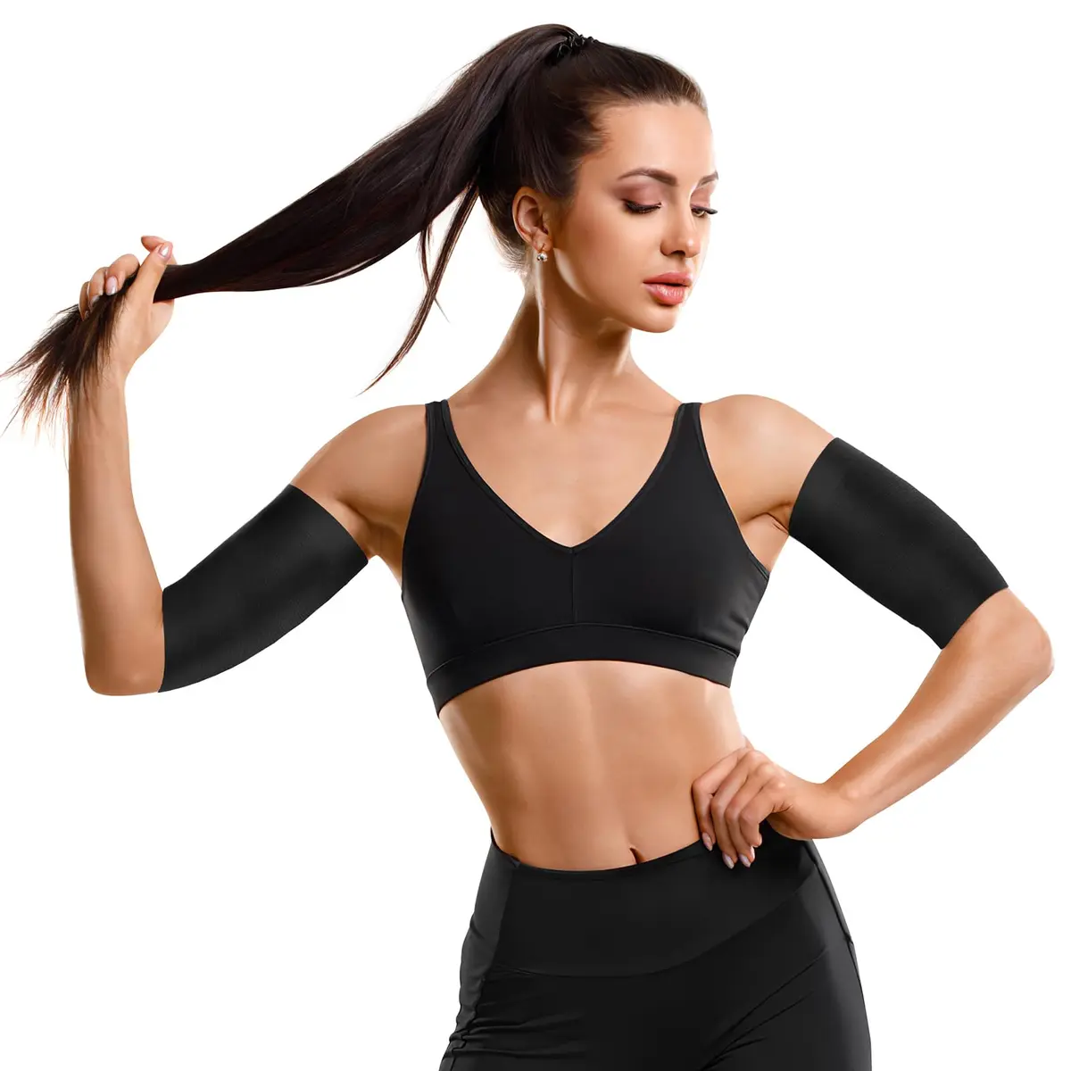 HEALLILY Arm Shaper Wrap Belt Elastic Slimming Support for Women | Breathable Lightweight Arm Support Sleeve to Improve Blood Circulation & Ease Muscle Fatigue - view 8