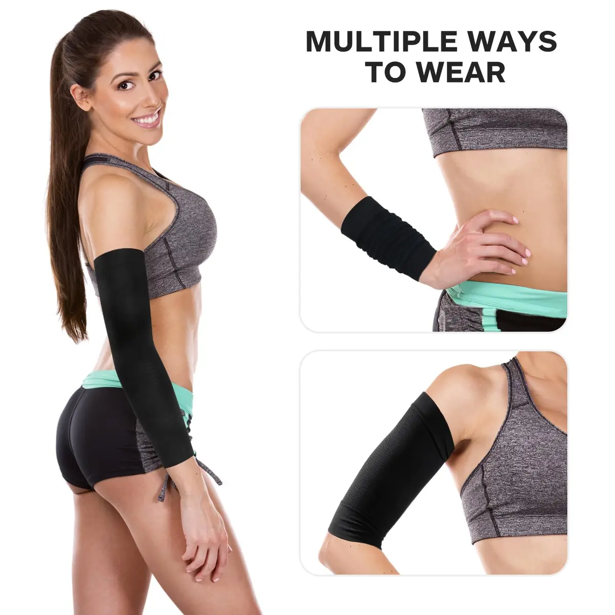 HEALLILY Arm Shaper Wrap Belt Elastic Slimming Support for Women | Breathable Lightweight Arm Support Sleeve to Improve Blood Circulation & Ease Muscle Fatigue - view 3