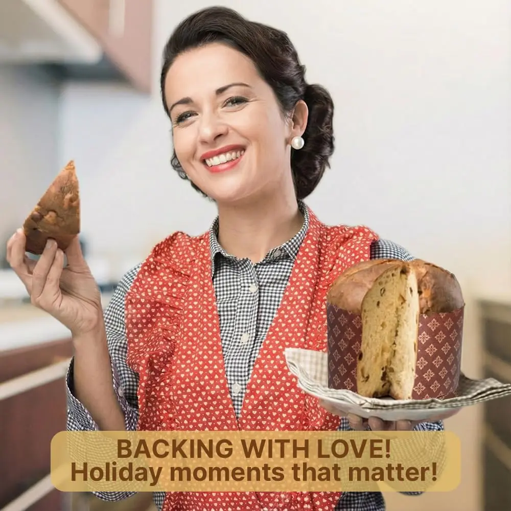 SHSH trade group Panettone Paper Baking Molds Large 15oz (5.1x3.35-in) - Pack of 12 | Non-Stick Easter Bread Forms - view 8