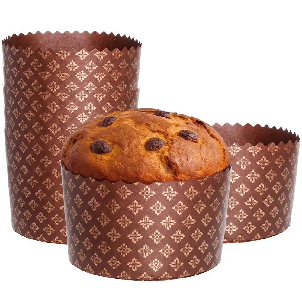 SHSH trade group Panettone Paper Baking Molds Large 15oz (5.1x3.35-in) - Pack of 12 | Non-Stick Easter Bread Forms - view 2
