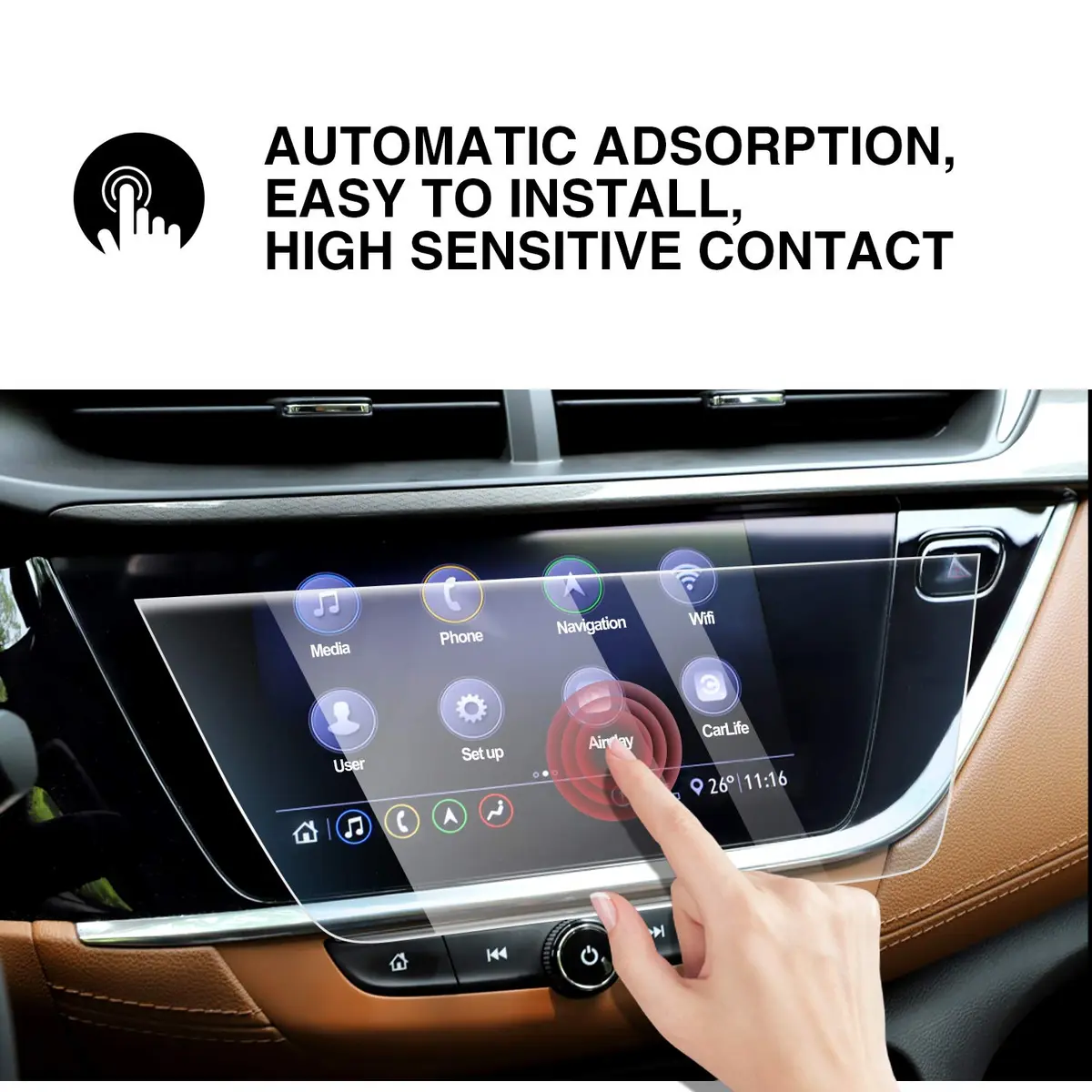 YEE PIN Screen Protector for Buick Envista 2024-2025 | Tempered Glass 9H, 11" & 8" Touchscreen - view 6