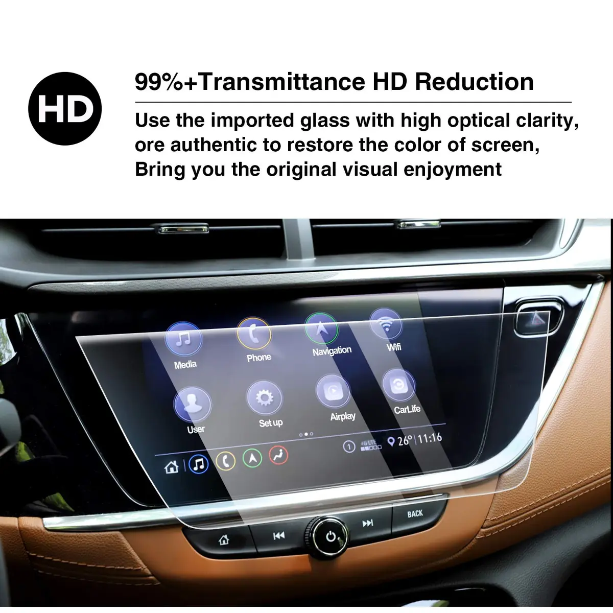 YEE PIN Screen Protector for Buick Envista 2024-2025 | Tempered Glass 9H, 11" & 8" Touchscreen - view 3