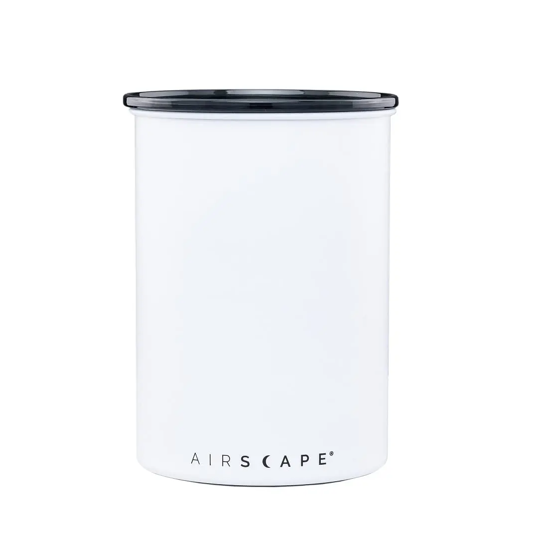 Planetary Design Airscape Stainless Steel Coffee Canister | Food Storage (64 fl oz, Medium, Matte White, UV-Blocking) - view 4
