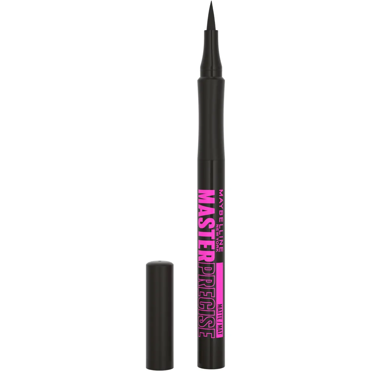 Maybelline Eyestudio Master Precise All Day Waterproof Liquid Eyeliner Makeup, Matte Black, 0.1 ml (0.034 Fl Oz) | Ophthalmologist Tested - main product image