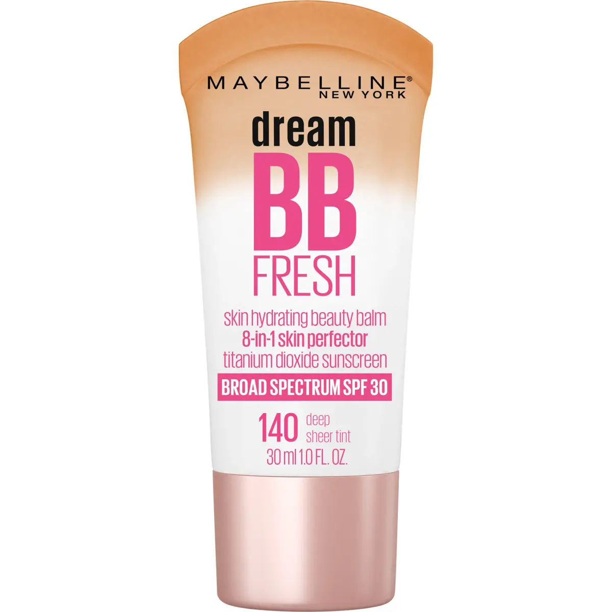 Maybelline Dream Fresh Skin Hydrating BB Cream Deep 1 Fl Oz | 8-in-1 Skin Perfecting Beauty Balm SPF 30 - main product image
