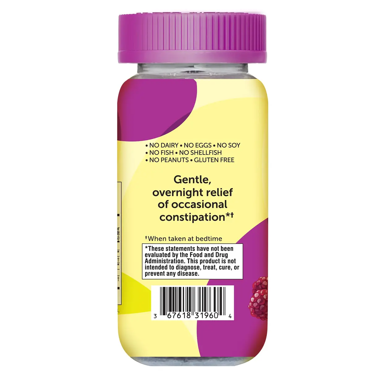 Senokot Dietary Supplement Laxative Gummies, Mixed Berry Flavor, 60 Count | Gentle Overnight Relief for Occasional Constipation - view 9