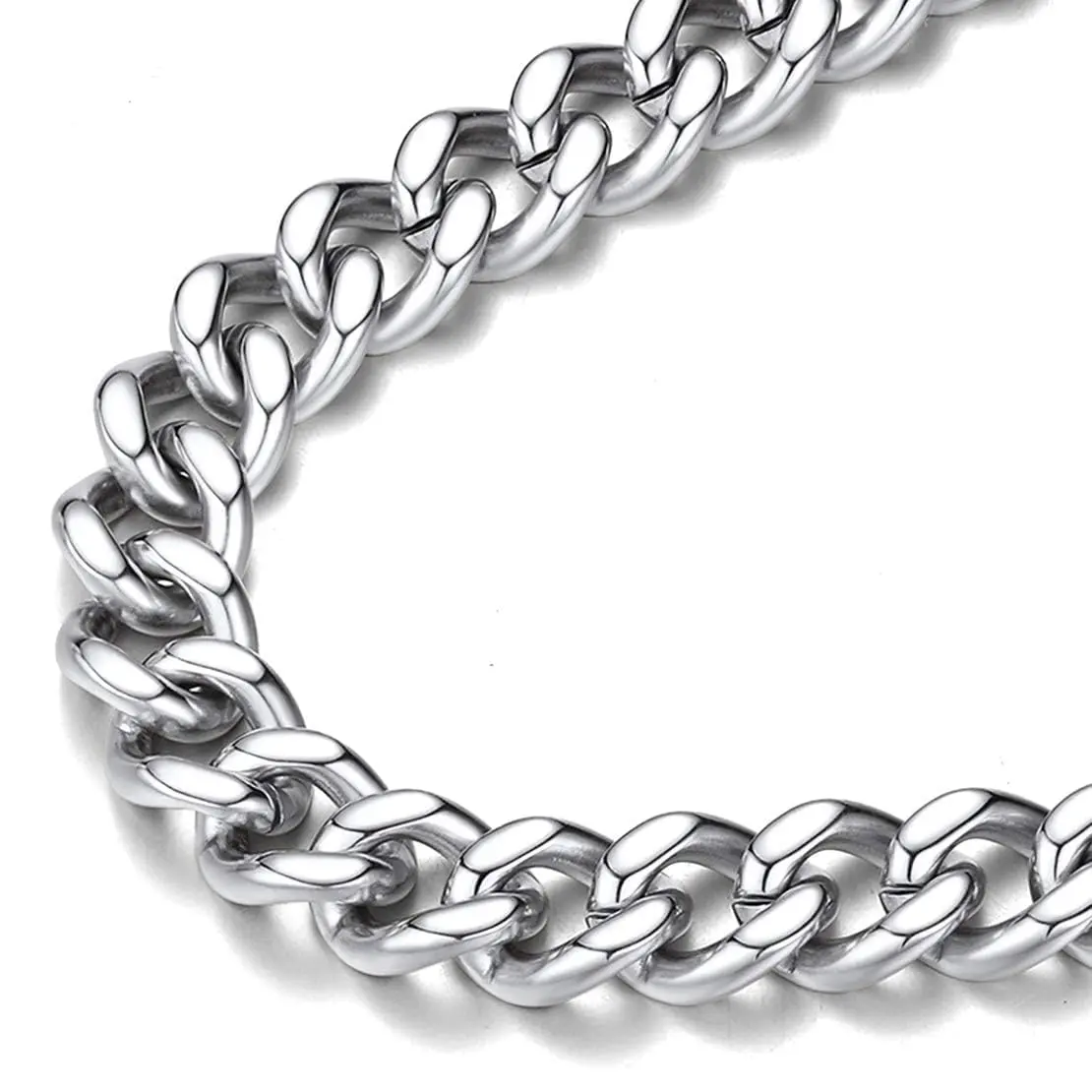 FindChic Men Curb Chain Necklace Stainless Steel 9MM Link 14''-30'' | Classic Durable Jewelry - main product image