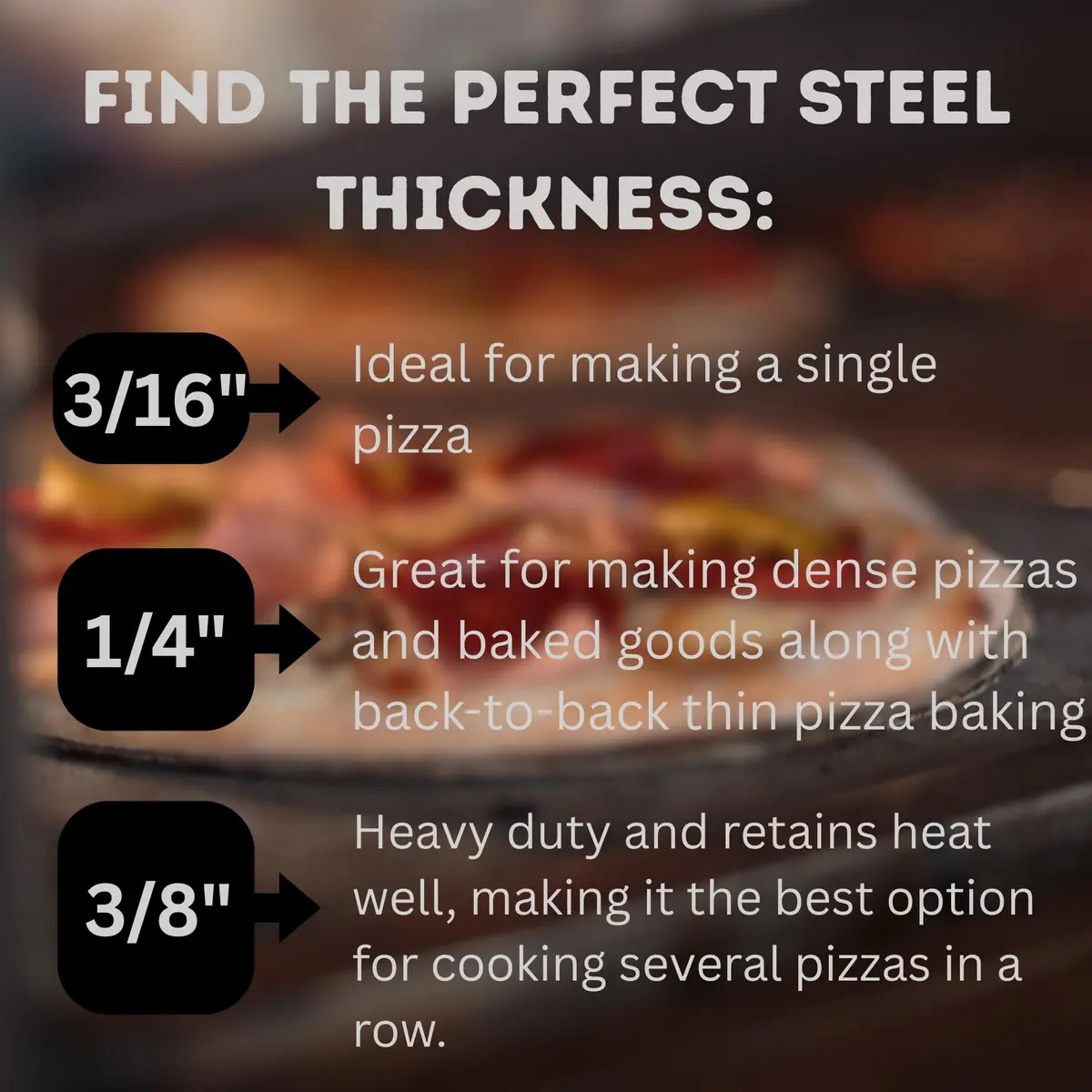 THERMICHEF 14" x 14" Pizza Steel - 3/8" Steel, 9.1kg (20 lbs) | Heavy-Duty Oven & Grill Steel - view 5
