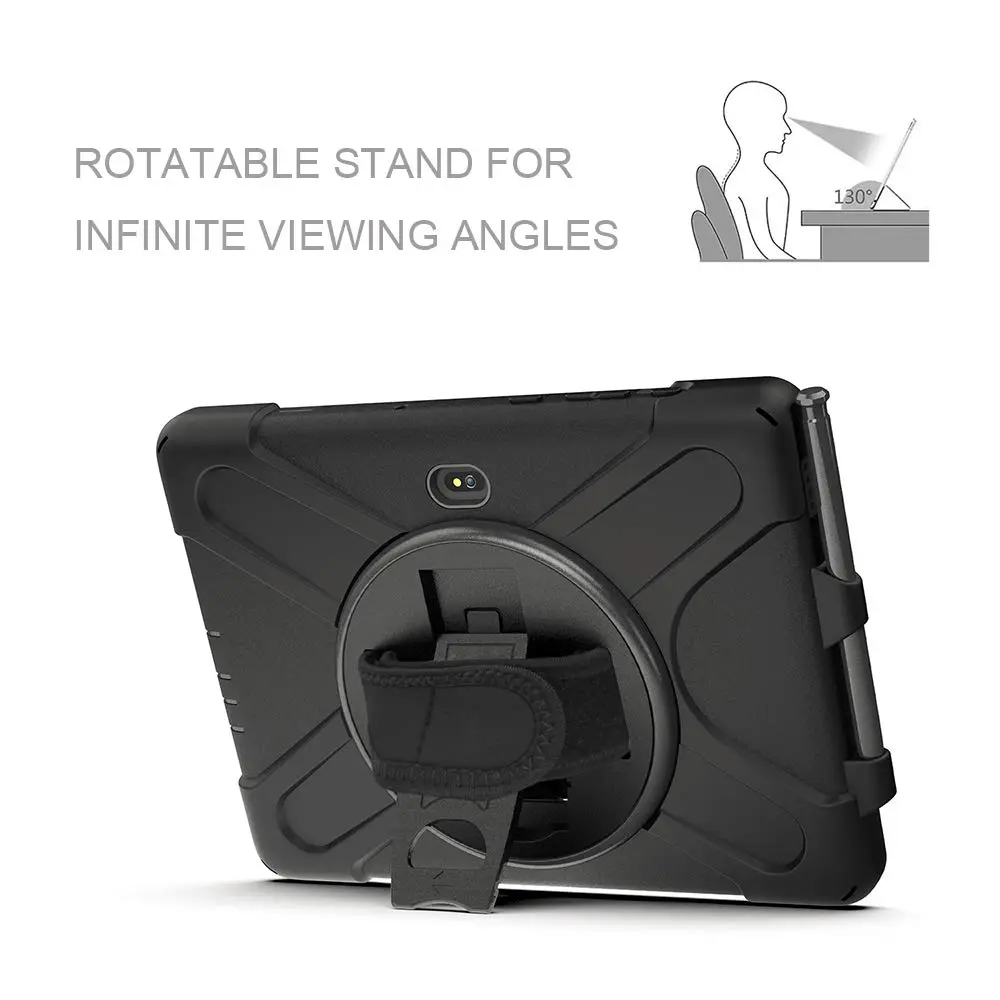 ZenRich Rugged Case for Galaxy Tab Active4 Pro/Active Pro 10.1" (25.7 cm) | Heavy Duty Shockproof Protective Case with S Pen Holder, 360 Rotating Kickstand, Hand Strap & Shoulder Belt - view 3