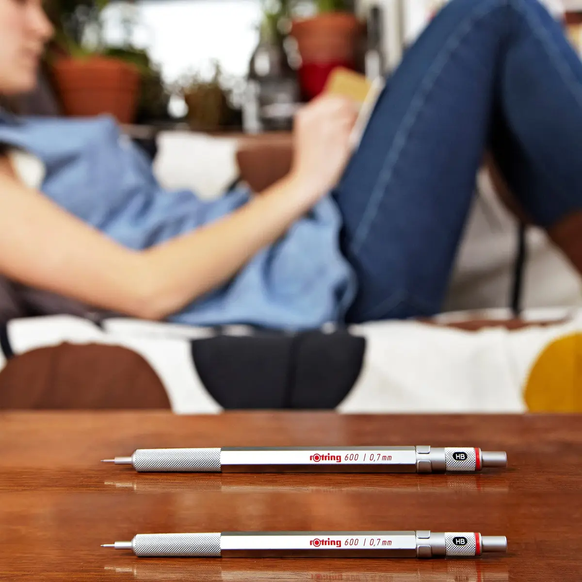 rOtring 600 Mechanical Pencil | HB 0.5 mm | Red All-Metal Body | Hexagonal Barrel | 22g - view 7