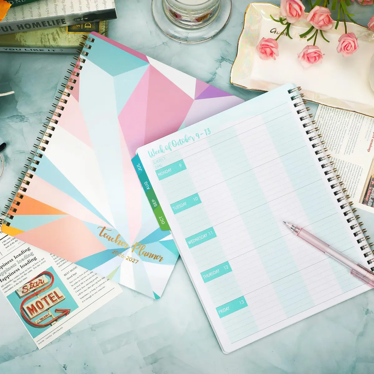 Artfan Teacher Planner 2026-2027 | Weekly & Monthly Schedule for Teachers, 9" x 11" - view 9