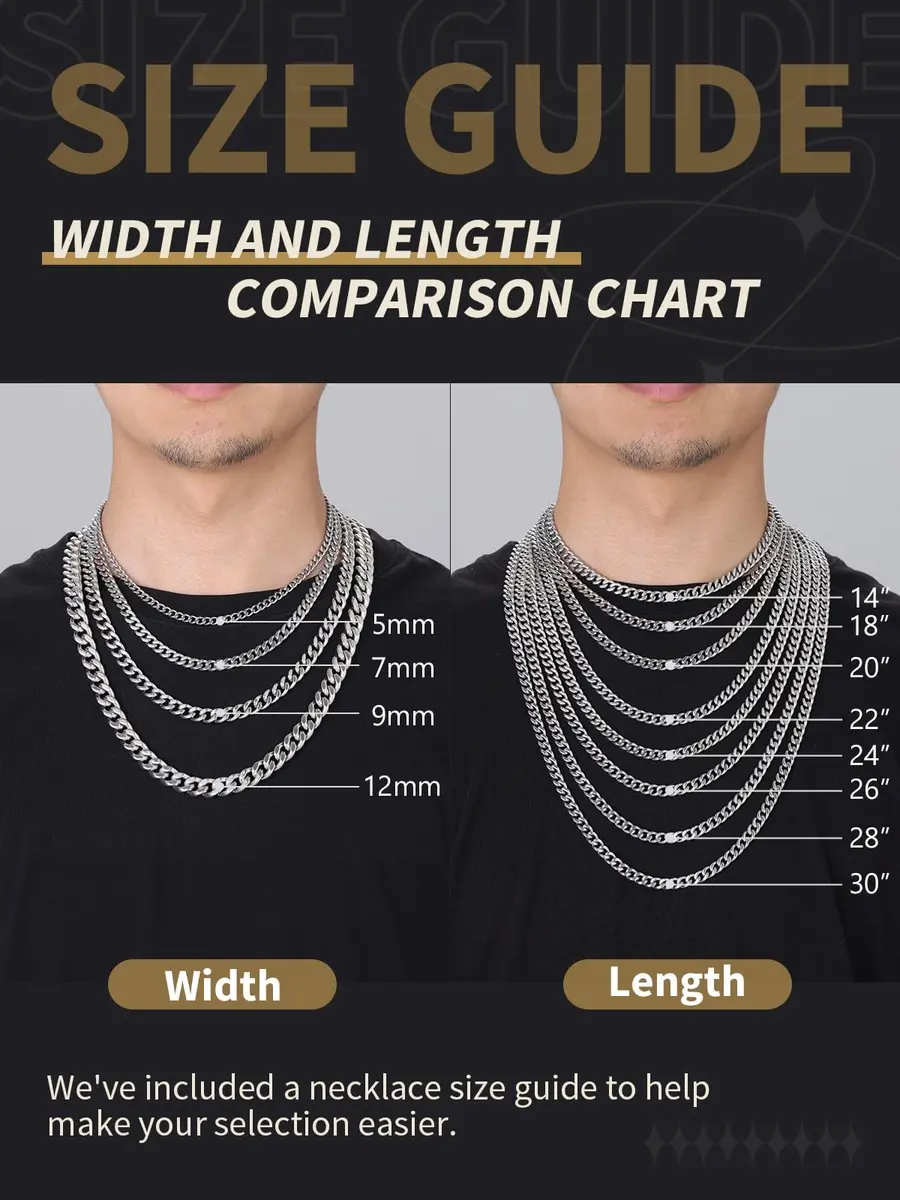 FindChic Cuban Chain for Men & Women 7MM Stainless Steel | Classic Punk Jewelry - view 6