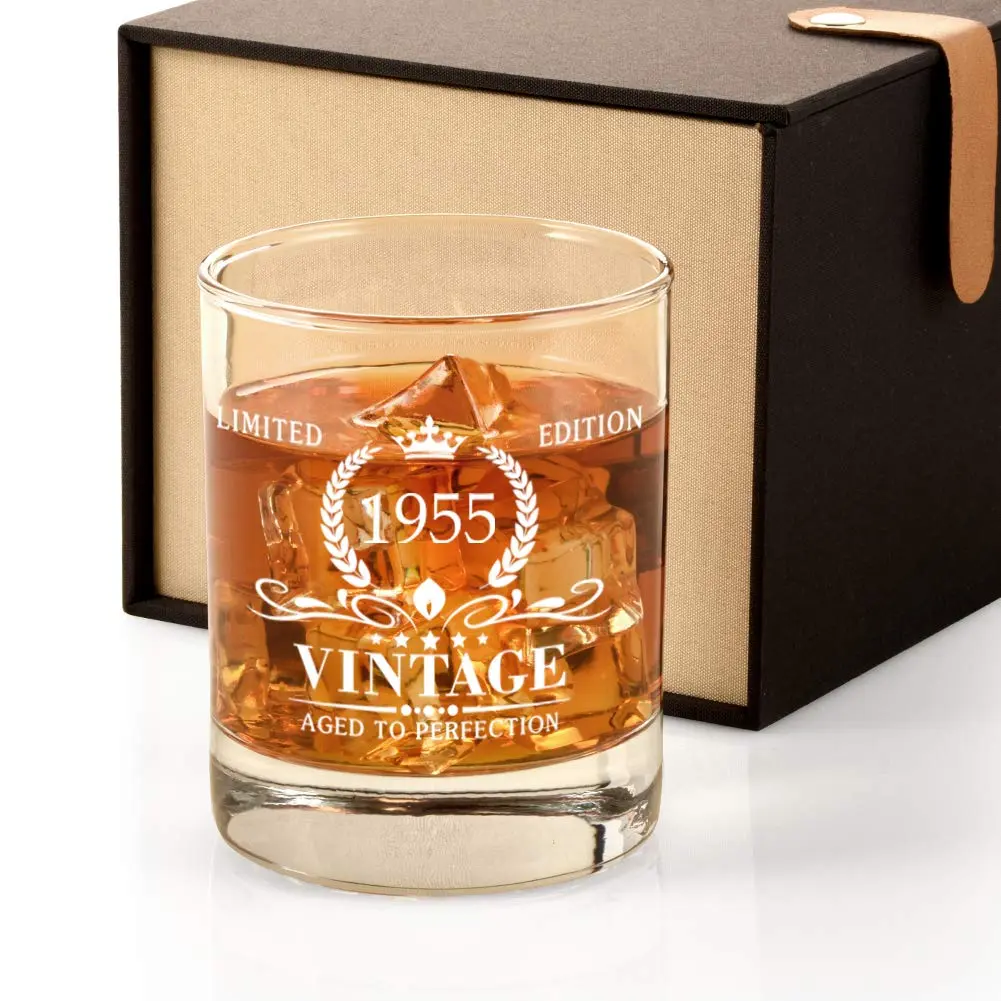 Triwol 71st Birthday Whiskey Glass | Vintage 1955 Gift for Men in India - main product image