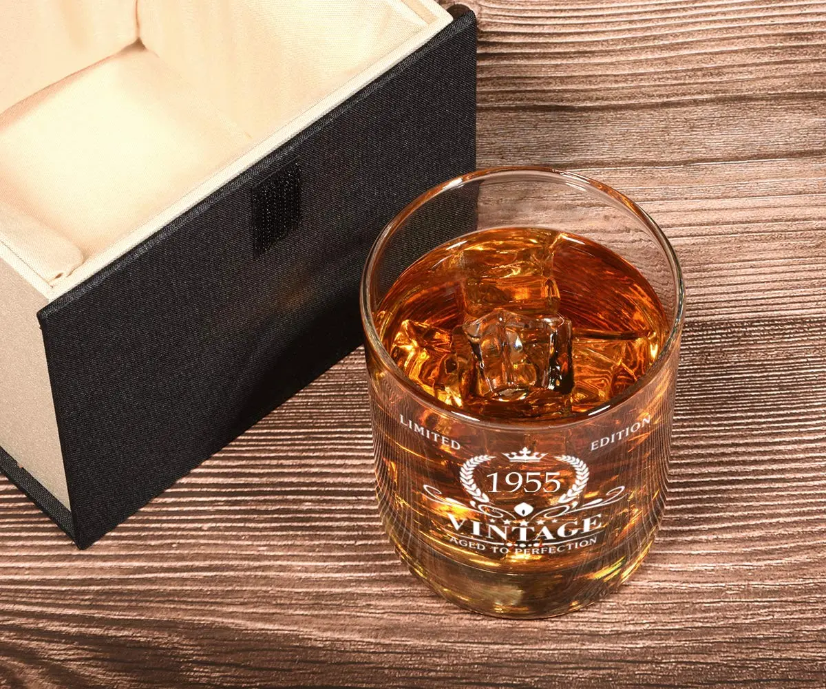 Triwol 71st Birthday Whiskey Glass | Vintage 1955 Gift for Men in India - view 5