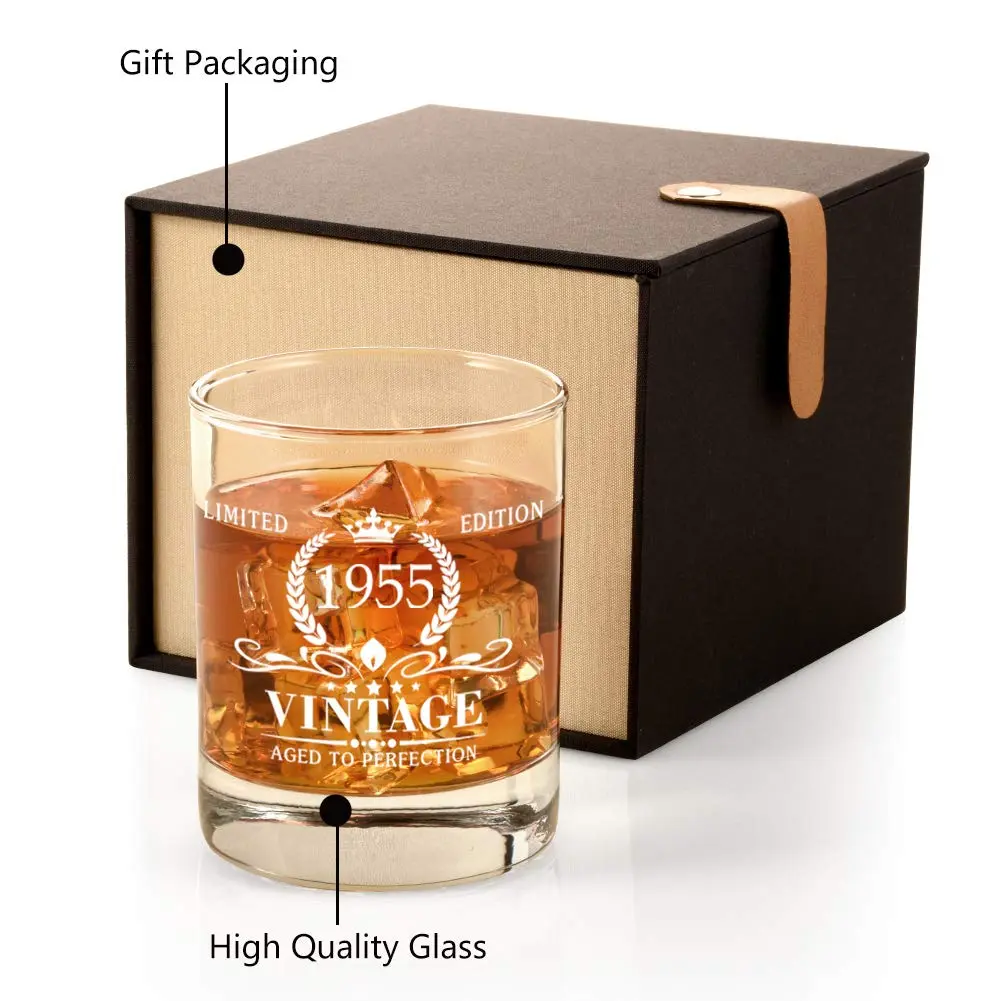 Triwol 71st Birthday Whiskey Glass | Vintage 1955 Gift for Men in India - view 7