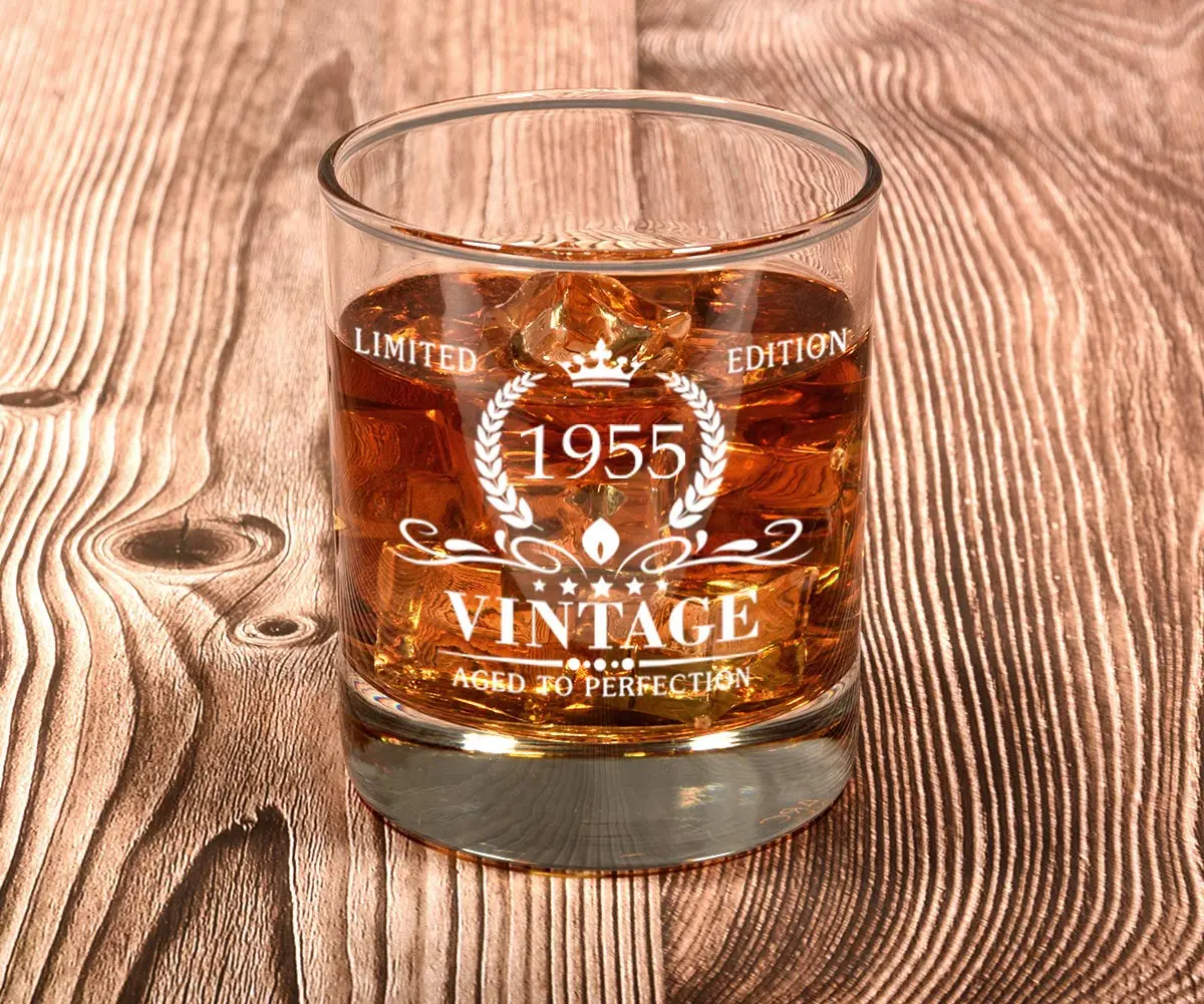 Triwol 71st Birthday Whiskey Glass | Vintage 1955 Gift for Men in India - view 3