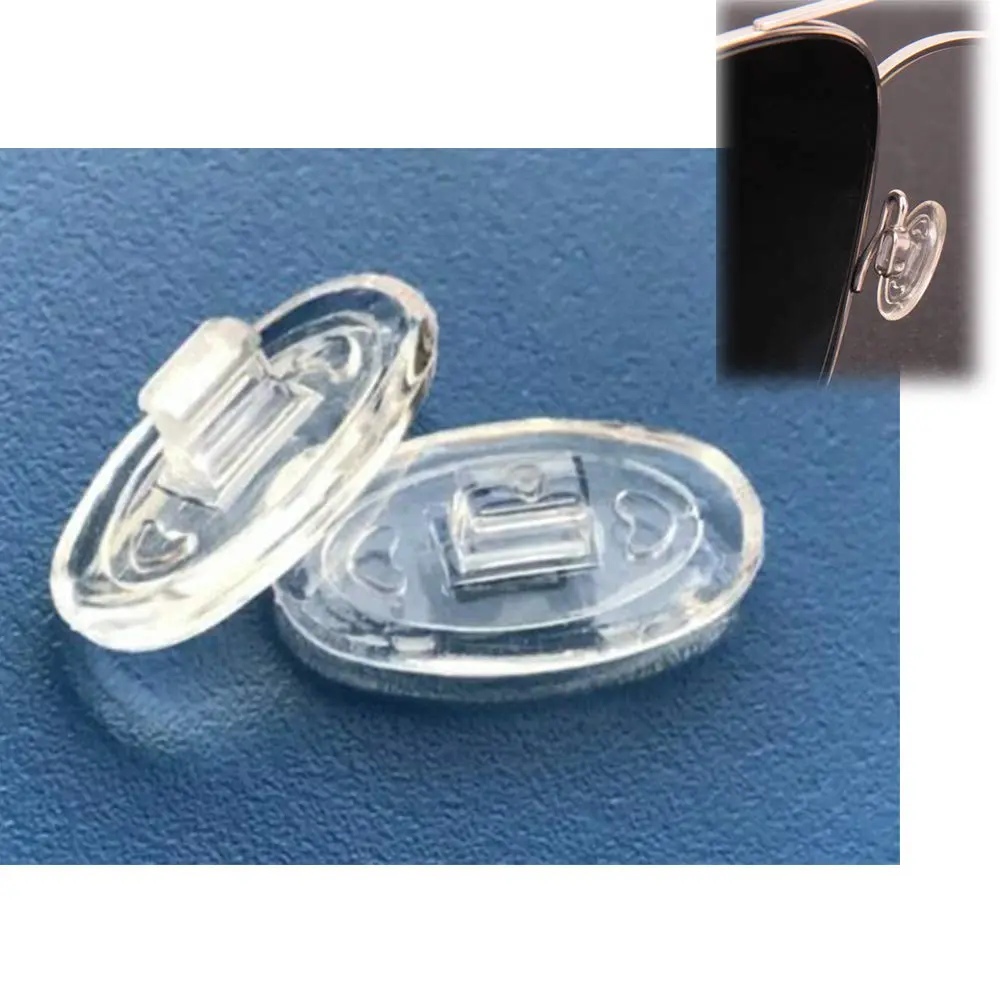 QYAJS 15mm Oval Silicone Eyeglass Nose Pads (8mm Width) | Push-in Replacement for Oakley & Maui Jim - view 4